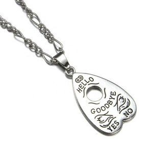 Ouija Planchette Spirit Board Silver Necklace